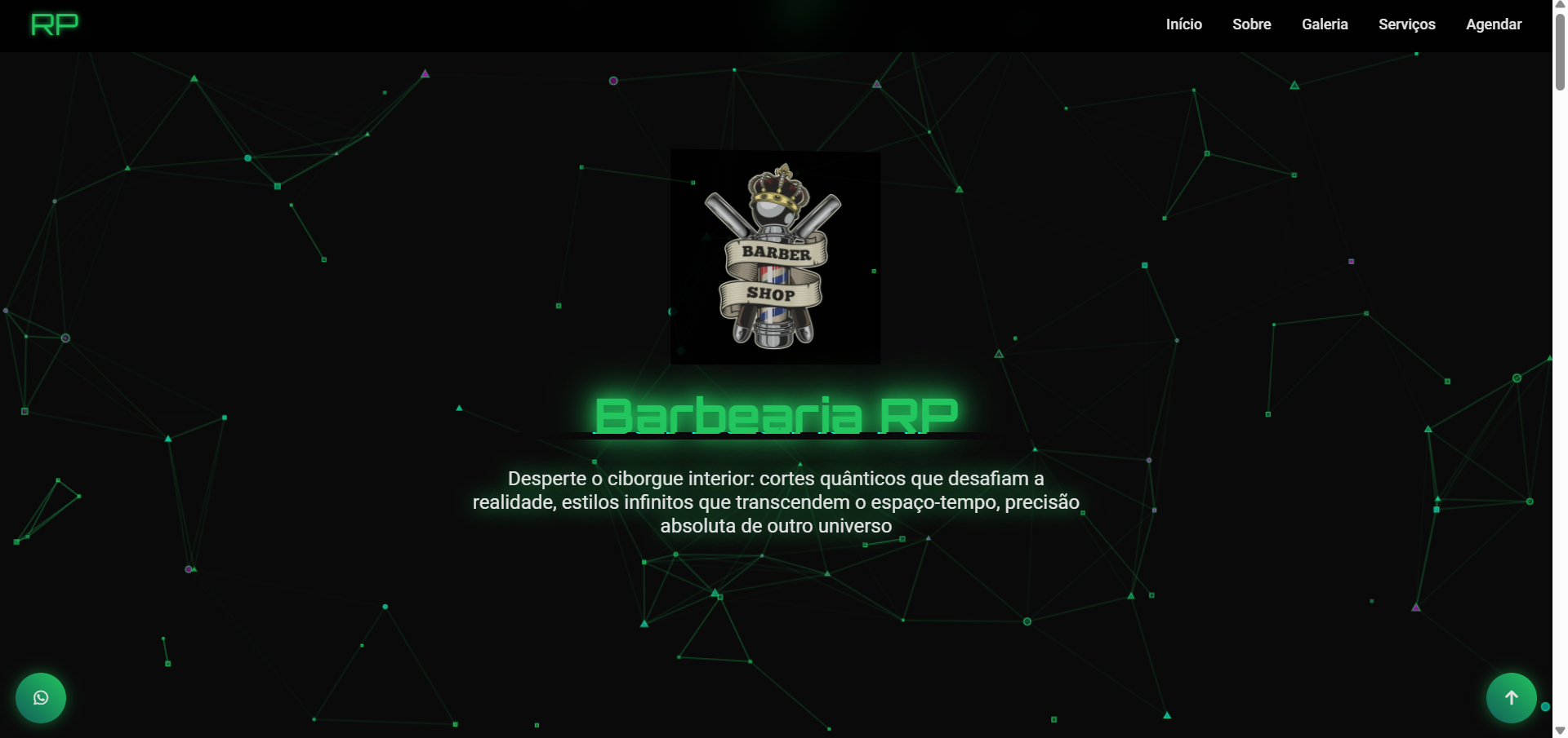 Projeto Barbearia RP - Design Futurista